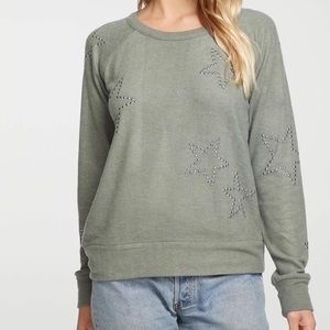 Chaser studded star sweatshirt